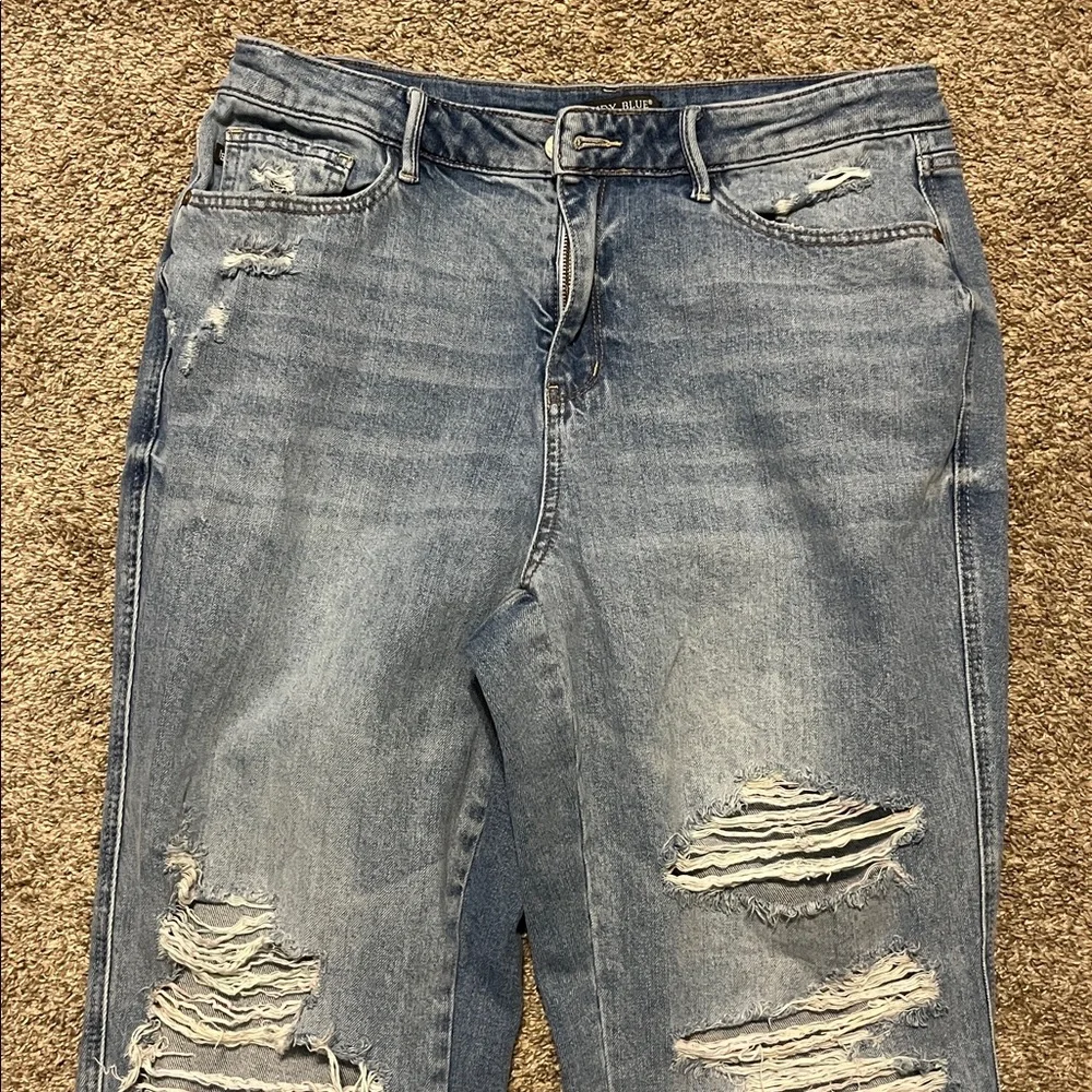 Judy Blue High Rise 90's Destroyed Straight Fit Jeans Size‎ 14W